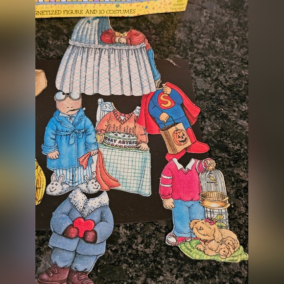 Arthur Magicloth Toy Collection Magnetic Dress-up Time 1996 Vtg PBS Complete Set - Picture 3 of 9